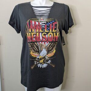 NWT -  WILLIE NELSON - Slash Tee - Cotton Vintage - SHOTGUN WILLIE - TORRID